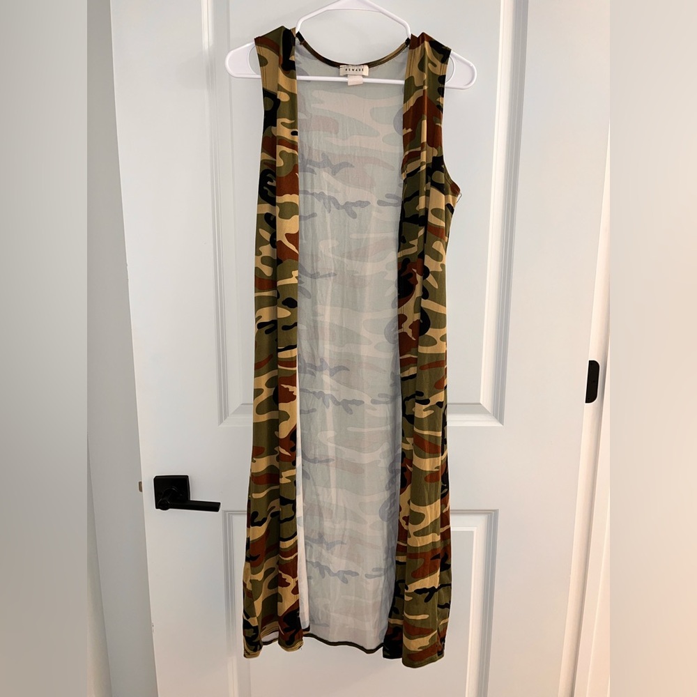 Camouflage cardigan